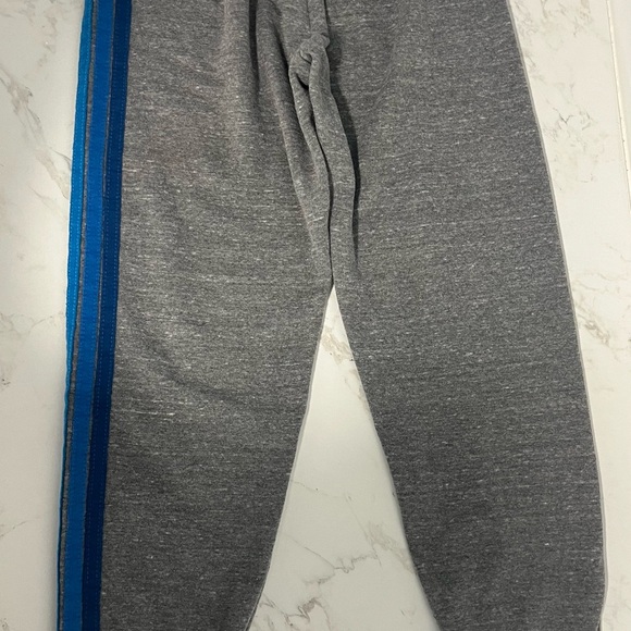 AVIATOR NATION 5 STRIPE SWEATPANTS - HEATHER GREY // BLUE XS - Picture 2 of 3
